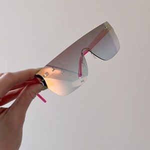 Cake Shield Sunglasses in Hot Pink